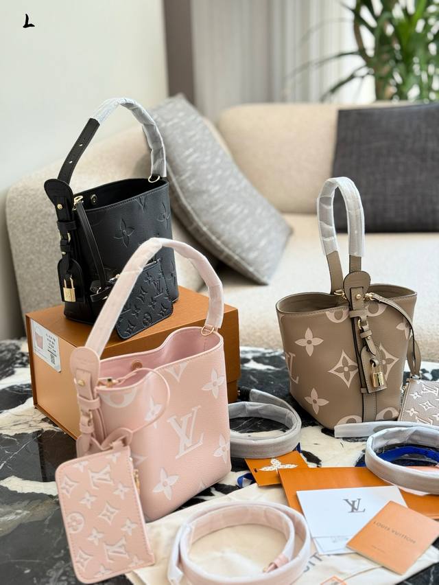 All In Bb Bucket Bag] Embossed This All Inbb bag features Monogram canvas with l