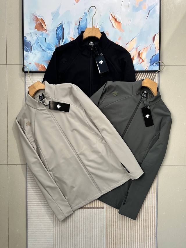 Available for Descente counter synchronization! Men's soft shell honeycomb wove