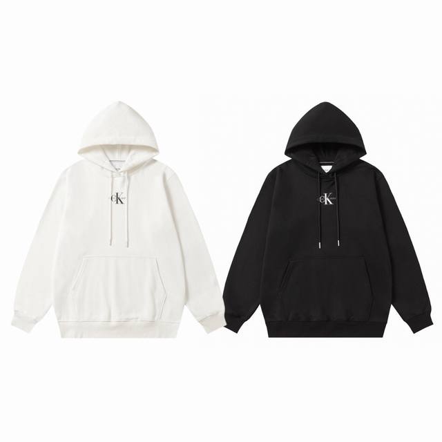 Calvin Klein Ck classic small letter logo printed couple hooded sweatshirt - ori