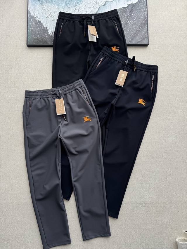 Burberry's new winter embroidered men's warhorse casual pants. These are truly e