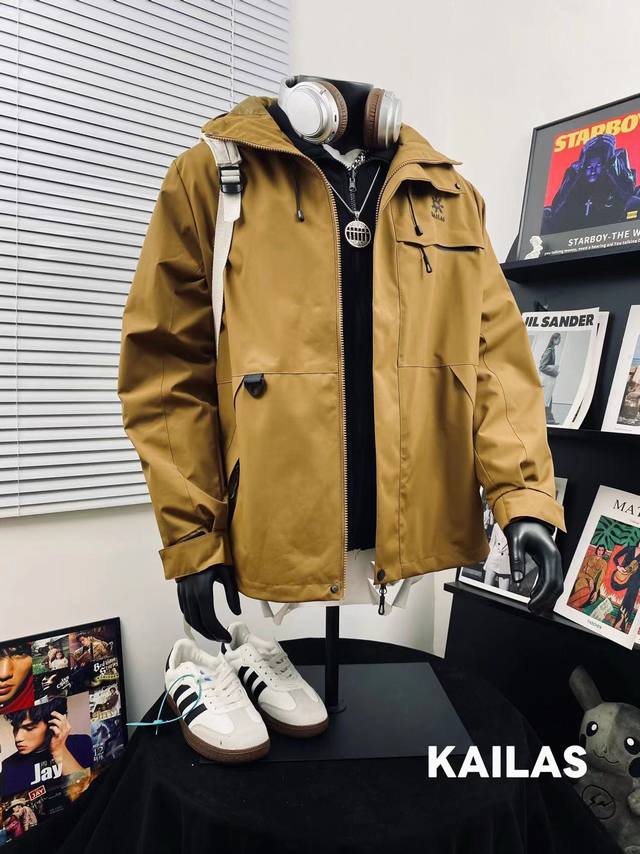 Kailas 3-in-1 Sports Outdoor Workwear Style Heavy Duty Hooded Jacket Three ways