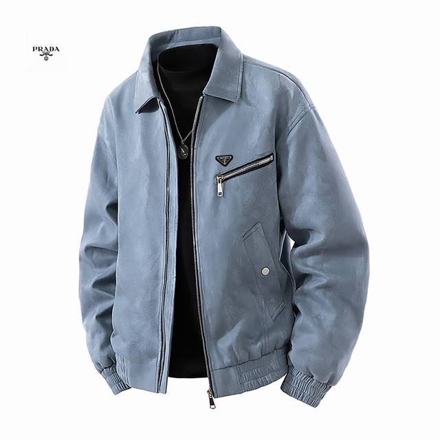 Prada high-quality 25Ss autumn three-color new casual jacket for men with long s