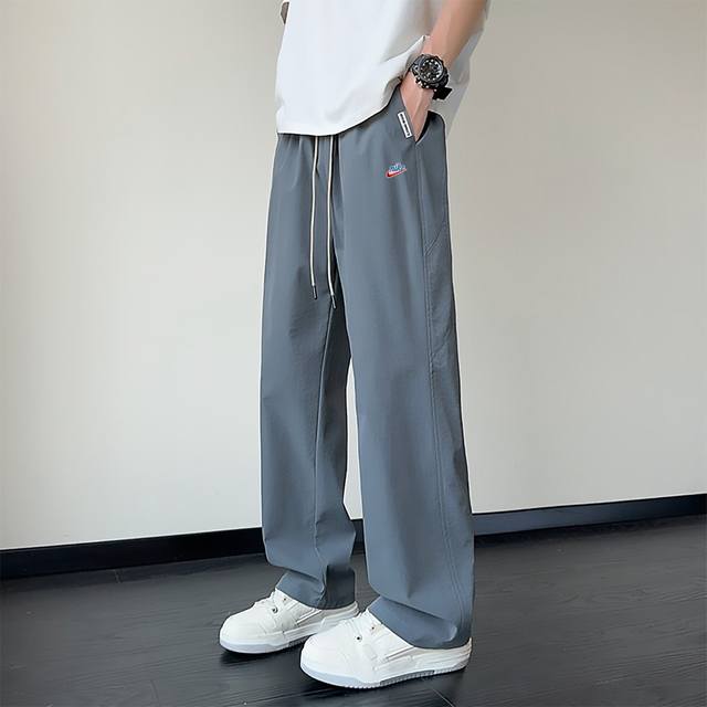 High-quality Nike 25Ss summer four-color new sports ice silk pants Pants loose