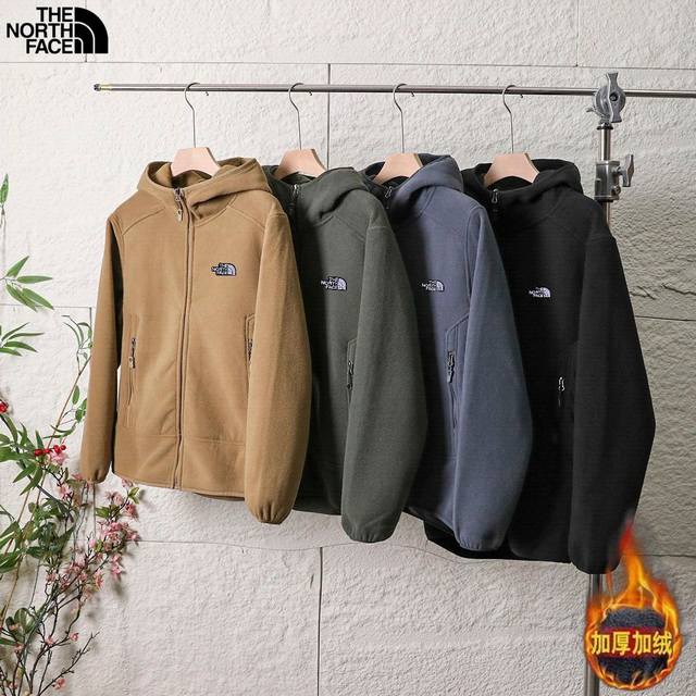 The North Face's new autumn and winter models, hooded versatile casual polar fle