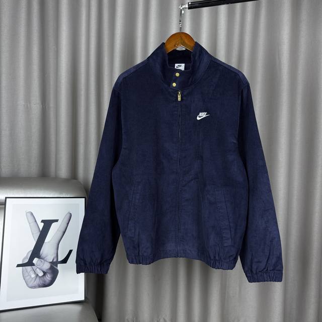 Exclusive product Nike Autumn Harrington stand-up collar chest embroidered hook