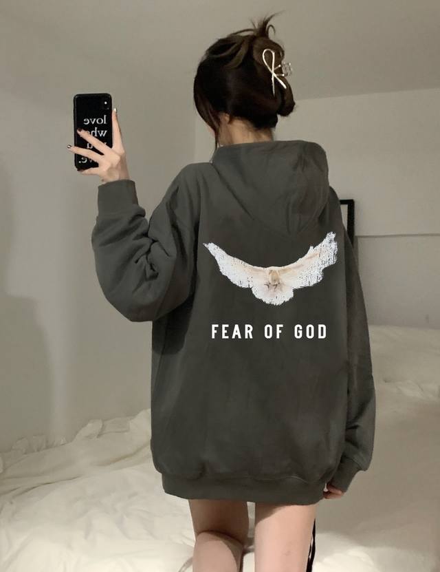 Fear Of God Fog Essentials Peace Dove Spring and Autumn Hooded Sweatshirt High q