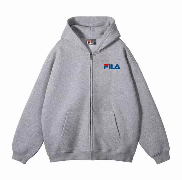 Fila Spring and Autumn Hooded Cardigan Zipper Sweatshirt Jacket High quality, at