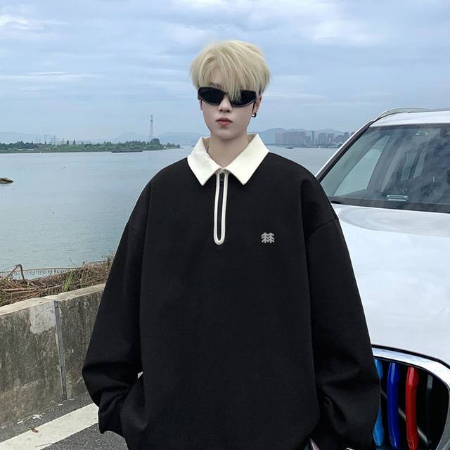 Kolon Business Autumn Outdoor Dual-Purpose Half-Zip Long-Sleeved T-Shirt Polo S