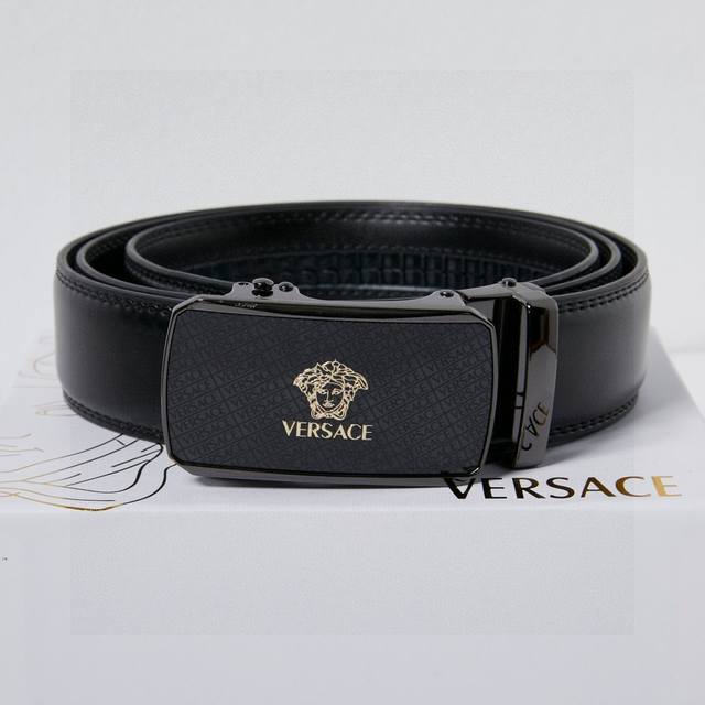 Original Versace, mirror-finished, fully printed, automatic, smooth buckle, hig