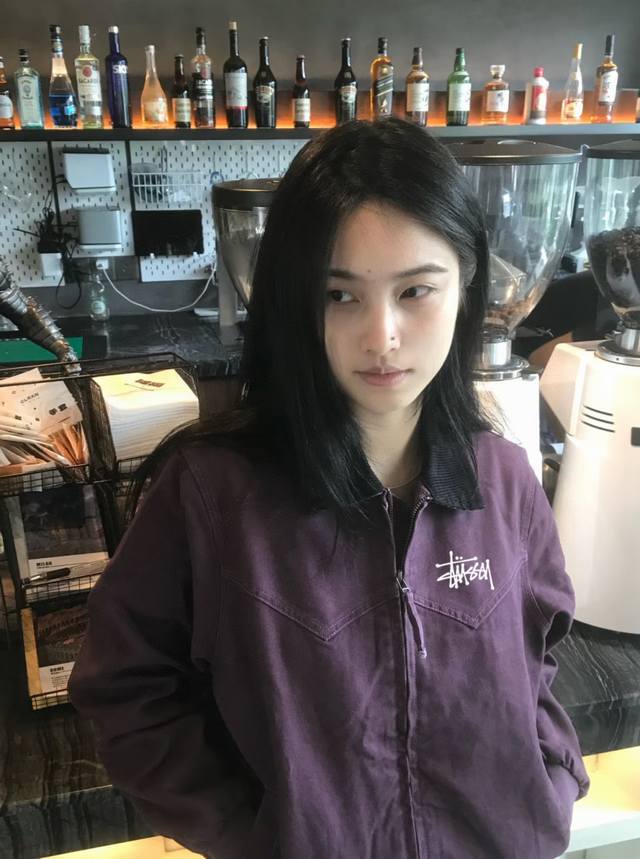 Stussy wrinkle-free dark purple woven fabric lapel couple's printed jacketThe co