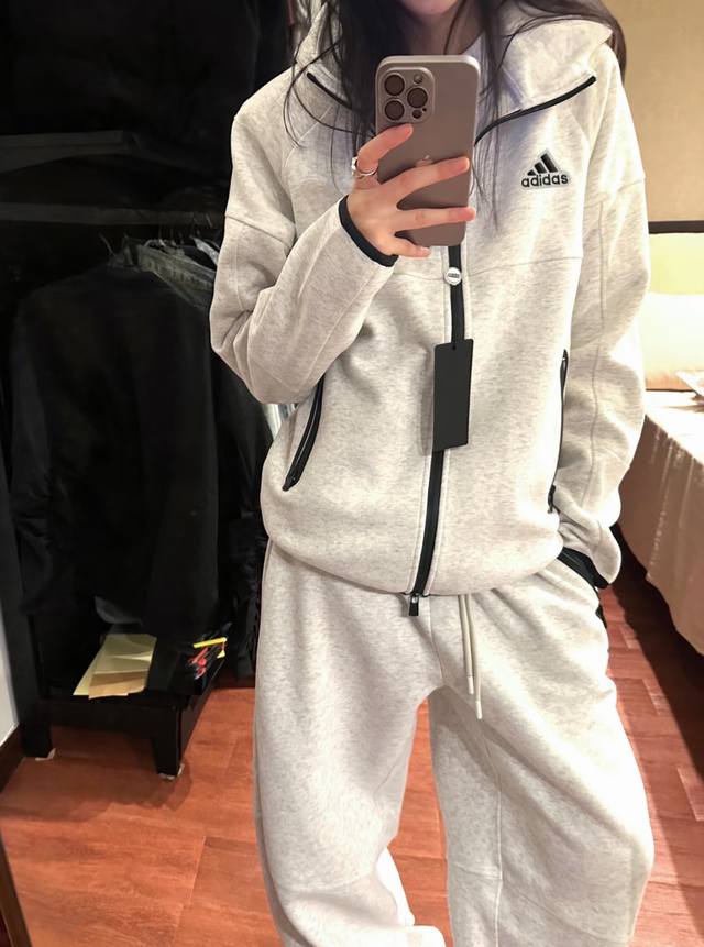 Adidas new early autumn cardigan hooded sweatshirt for women autumn and winter t