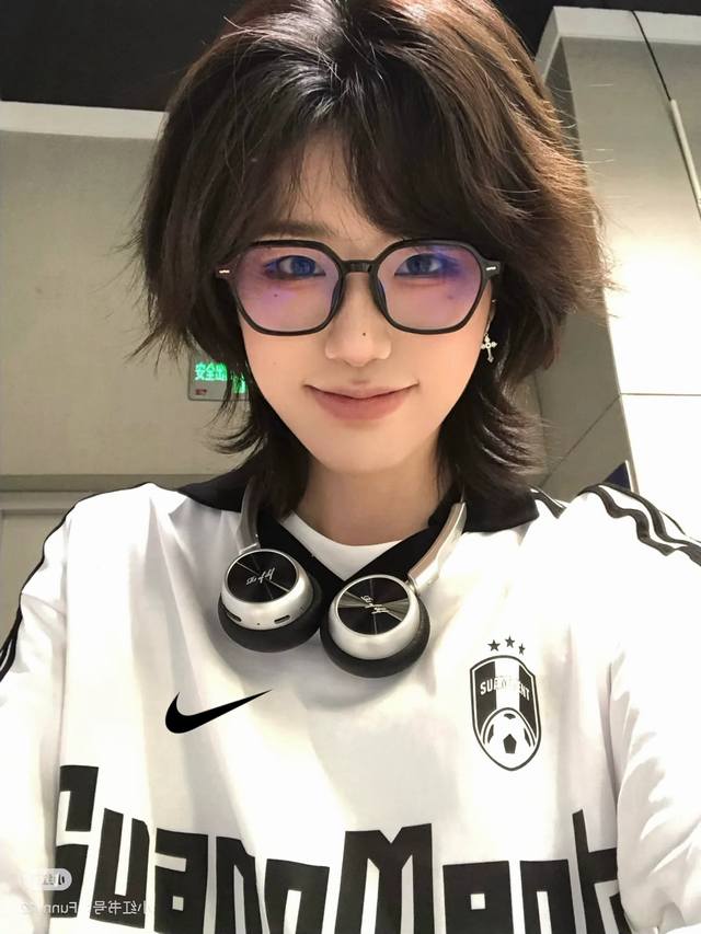 Nike printed lapel sports jersey for men and women, round neck sweatshirt, Ameri