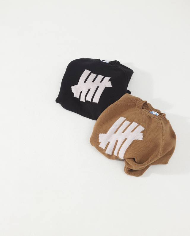 Undefeated Five-Stripe Basic Sweater Custom-woven and dyed yarn, thick and soft,