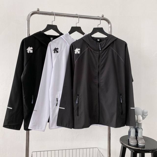 Descente's new summer lightweight sunscreen classic hooded skin-protecting top i
