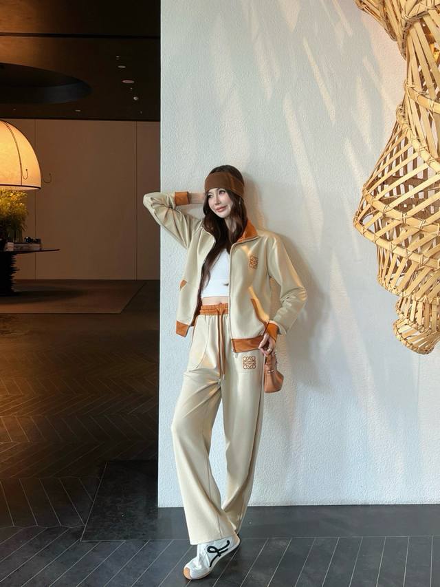 New arrivalLoew* custom fabric suit casual sweatpantsContrast color stitching d