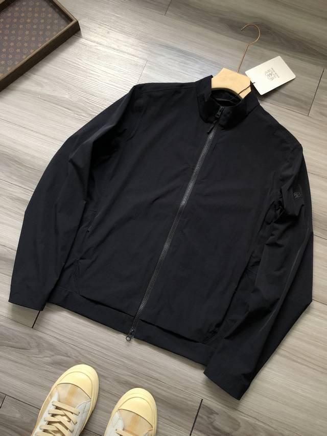 K brand logo arm offset printed waterproof lamination men's business casual wind