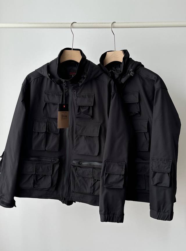 Evi2025 Autumn Men's Dark Series Jacket Vintage Series New Men's Multi-pocket Wo