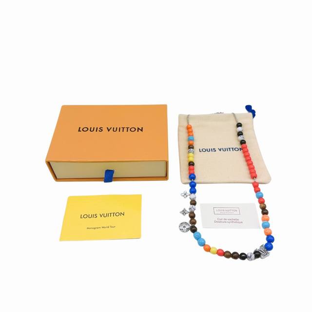 Louis Vuitton Lv Surfin' Beads necklace, the same style worn by Wang Hedi - Rain