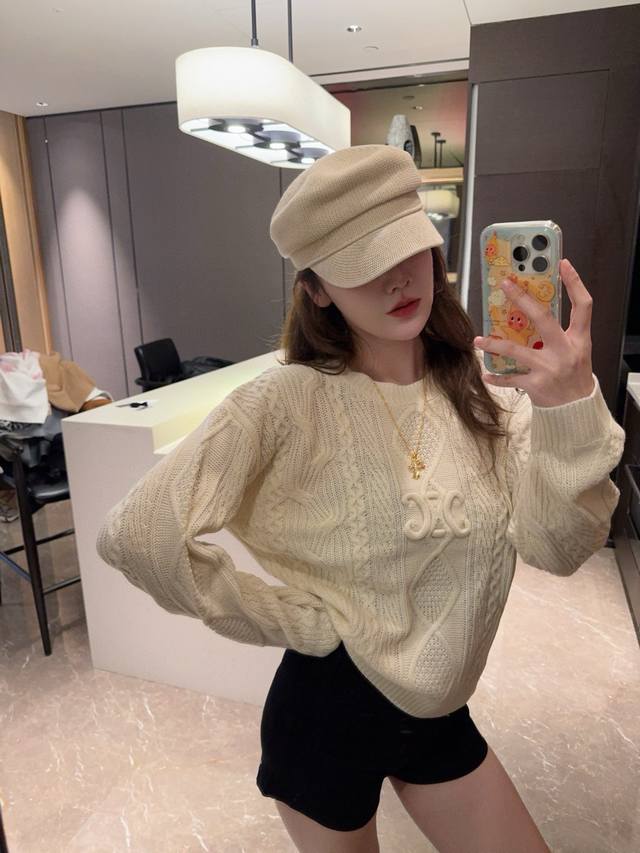 High-end hot-selling item Celine's new Arc de Triomphe sweater The latest classi