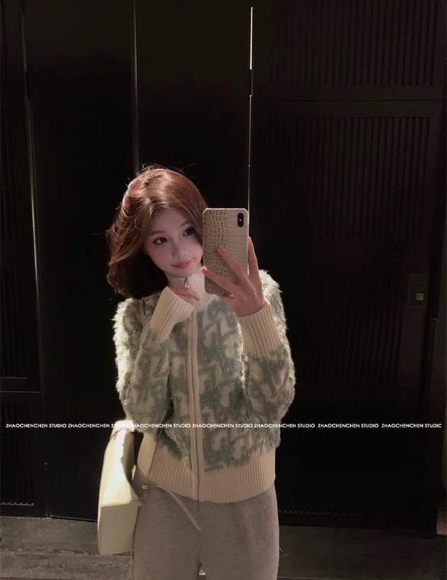 High-end version hot-selling Dior Dior Cd towel embroidery full print knitted zi