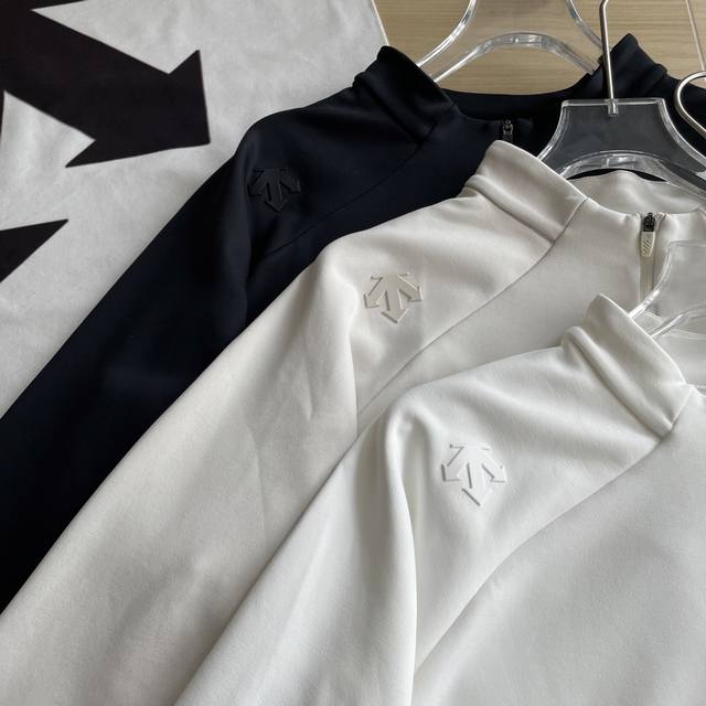 Details High-Quality Thin Fleece Long-Sleeve Descente Tricolor Training New Half