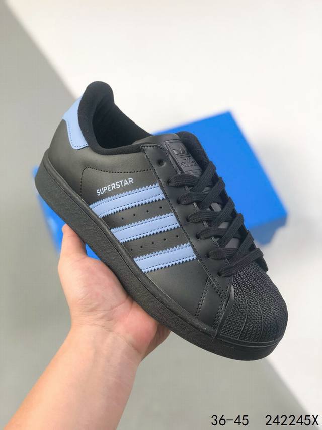 Authentic label with half size! Adidas Superstar Trefoil shell toe series class