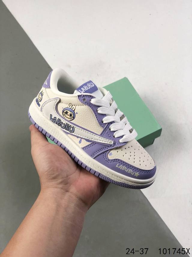 Cute kids' shoes, half sizes available! Jordan Air Jordan 1 Low Aj1 Wh. This Jo