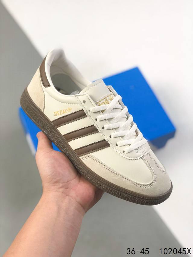Genuine label with half size! Adidas Handball Spezial Cowhide wear-resistant an