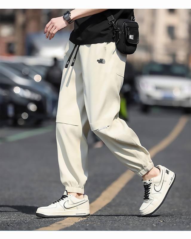 High-quality North Face 25Ss autumn tri-color cuffed sports casual sweatpants P