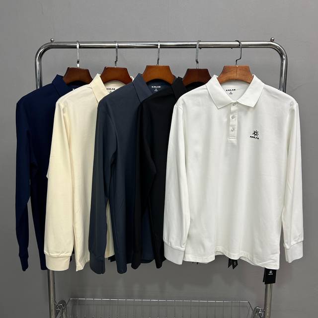 Kailas Men's Versatile Commuter Solid Color Embroidered Logo Casual Long-Sleeved