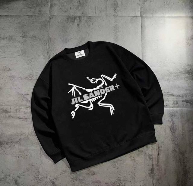 New Arrival Silver Fox Velvet Arc'teryx Series Basic Couple's Crewneck Sweatshi