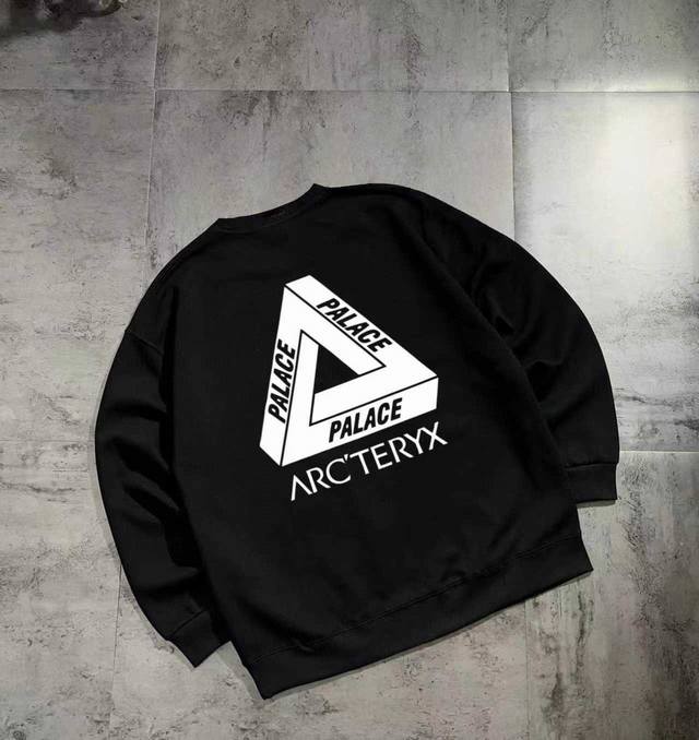 New Arrival Silver Fox Velvet Arc'teryx Palace Series Basic Couple's Crewneck S