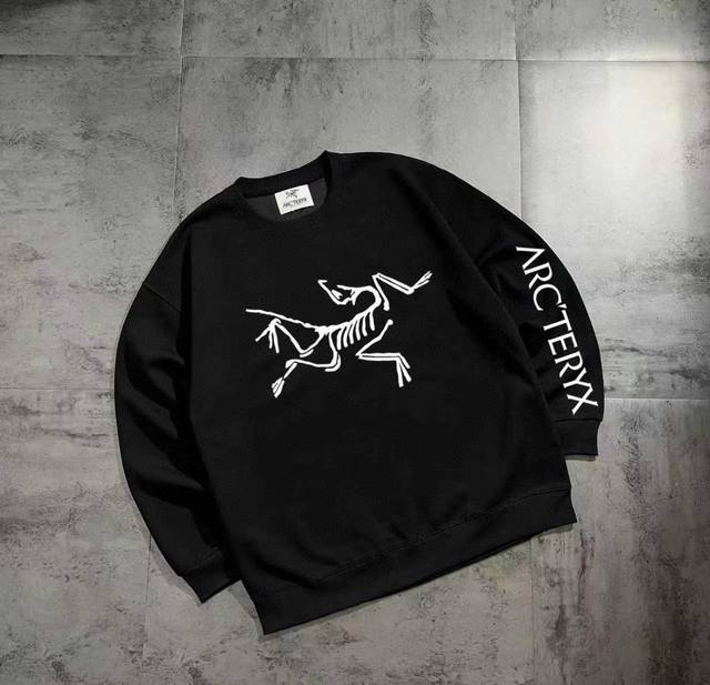 New Arrival Silver Fox Velvet Arc'teryx Sleeve Letter Series Basic Couple's Rou