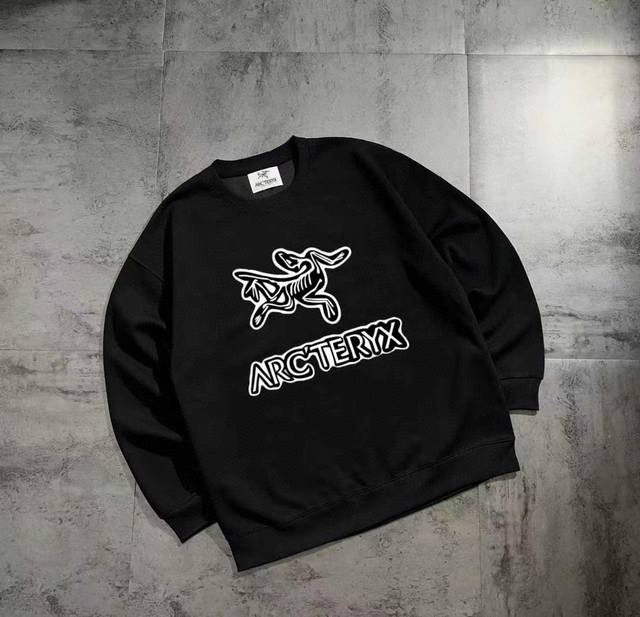 New Arrival Silver Fox Velvet Arc'teryx Series Basic Couple's Crewneck Sweatshi