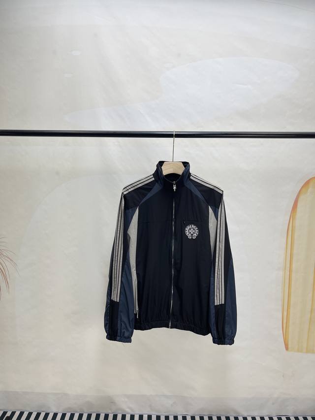 Chromehear Chromehear horseshoe embroidered patchwork and color-blocked stand-up