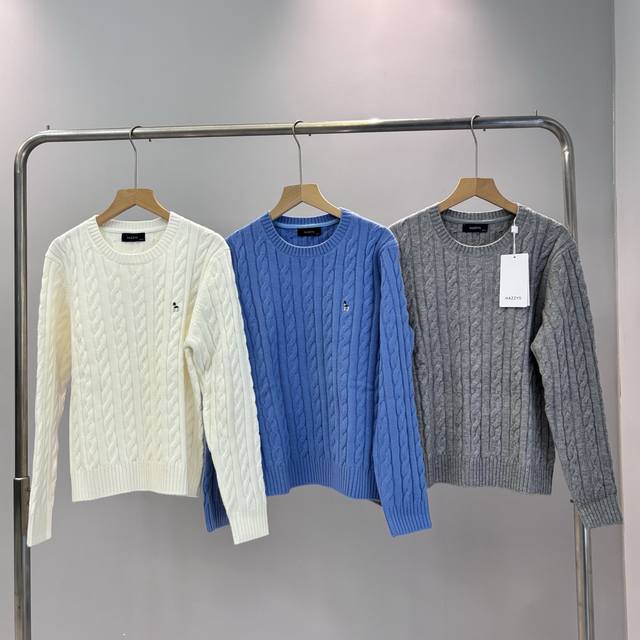 Style No. 0529 Song Jia's Hazzys cable-knit sweater, a trendy autumn casual pul