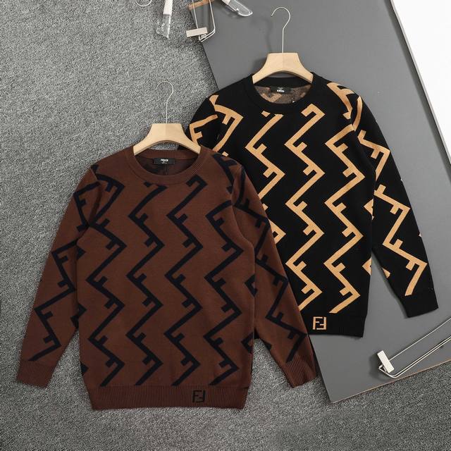 A premium replica of the Fendi sweater! Fendi, the new 2025 Fall/Winter Ff jacq