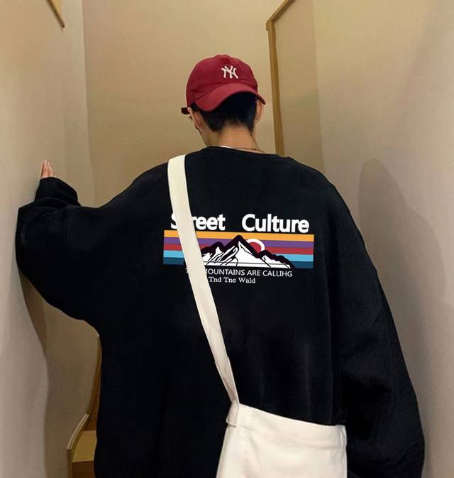 The North Face Rainbow Mountain Spring and Autumn Crew Neck Sweatshirt Selected