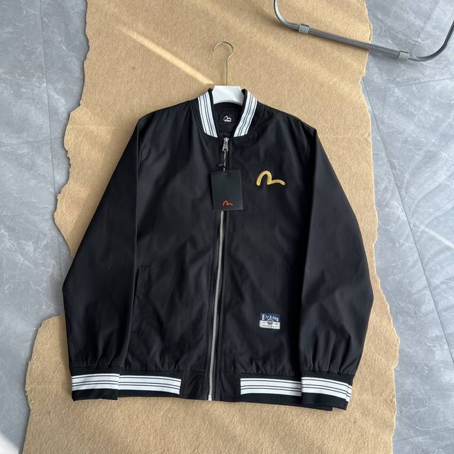 Evisu Fushen's new spring eagle embroidered stand-up collar baseball jacket, uni