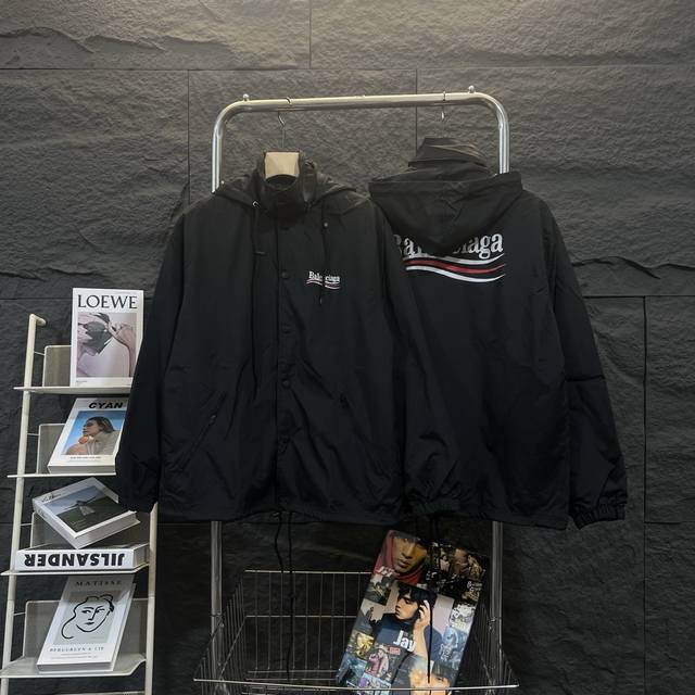 Balenciaga Blcg classic cola wave print waterproof windbreaker jacket. Extremel
