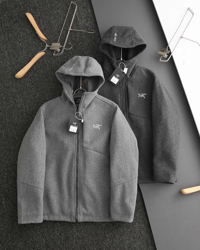 With NFC sensor, enter the official website. Arc'teryx Sawyer Wool Hoody with em