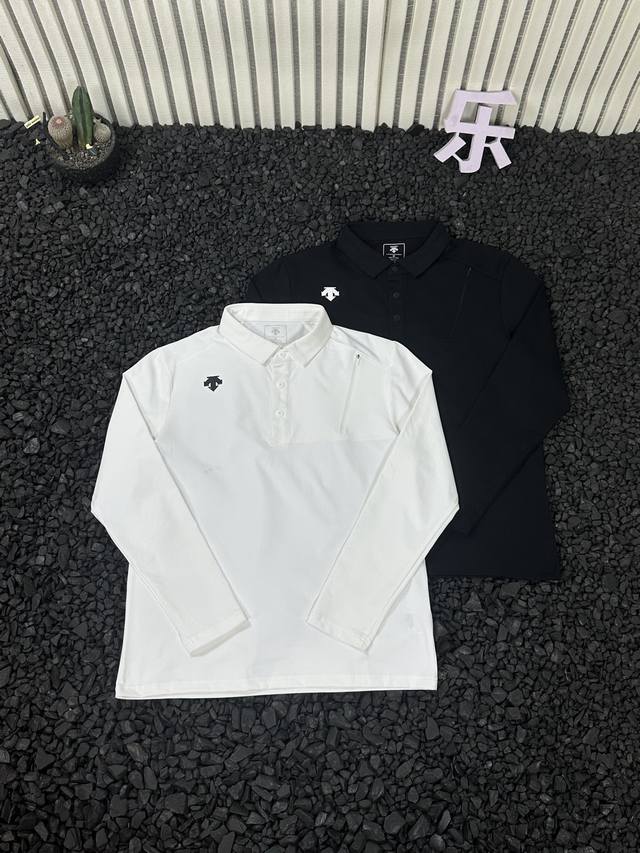 Descente's new early fall outdoor casual lapel long-sleeved sweatshirt T-shirt f