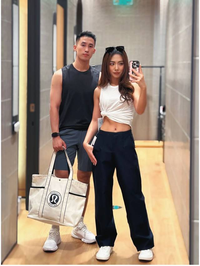 Lululemon Lululemon Canvas Tote Classic Tote Bag Handbag, Daily Multi-pocket Can