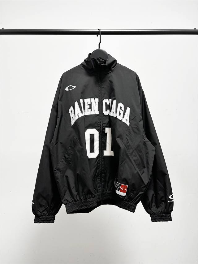 Loose fit! Balenciaga 25Ss motorcycle series 01 logo embroidered jacket! Sporty