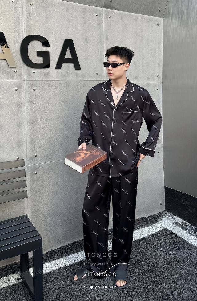 Balenciaga new autumn and winter pajamas original quality pajamas new men's 2-p