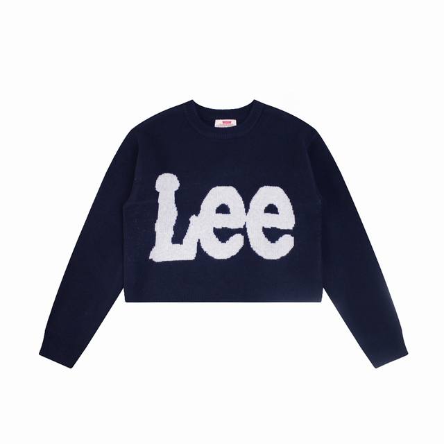A top-tier replica of Lee's cropped 23Fw classic logo and round-neck pullover s
