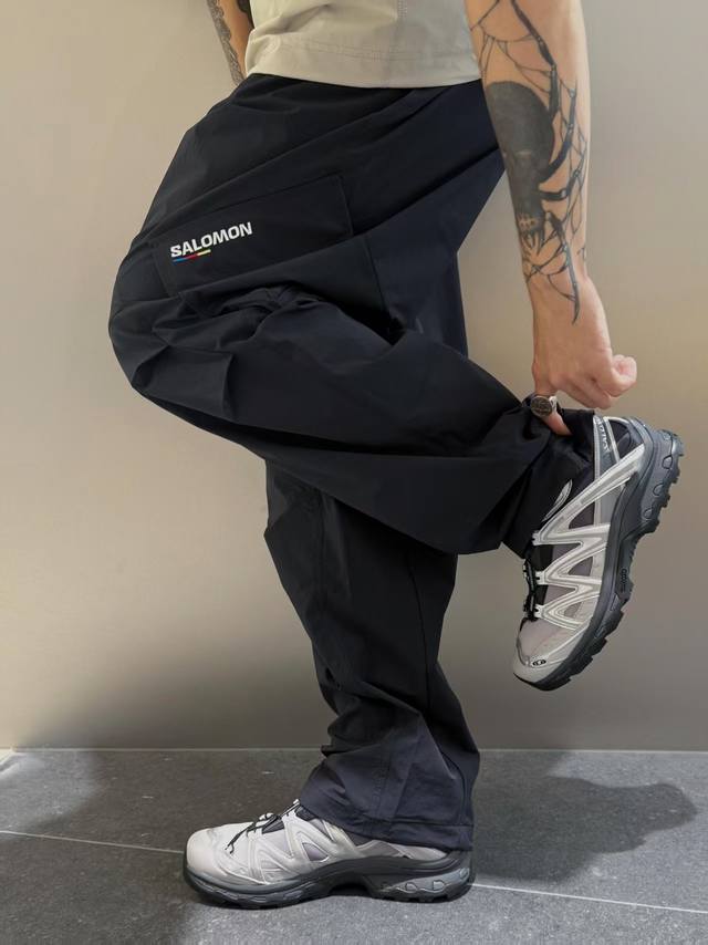 Salomon Outdoor Functional Solid Color Straight-Leg Mid-Rise Elastic Overalls (U