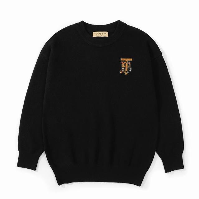 Burberry knitted sweater with toothbrush embroidery. Washing instructions: Wash