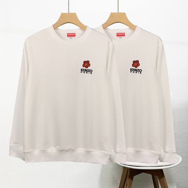 High-quality Kenzo crewneck sweatshirt, new style with crabapple flower embroid