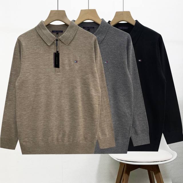 Winter Sweater - Tommy Hilfiger Unisex Comfortable and Versatile American Embro